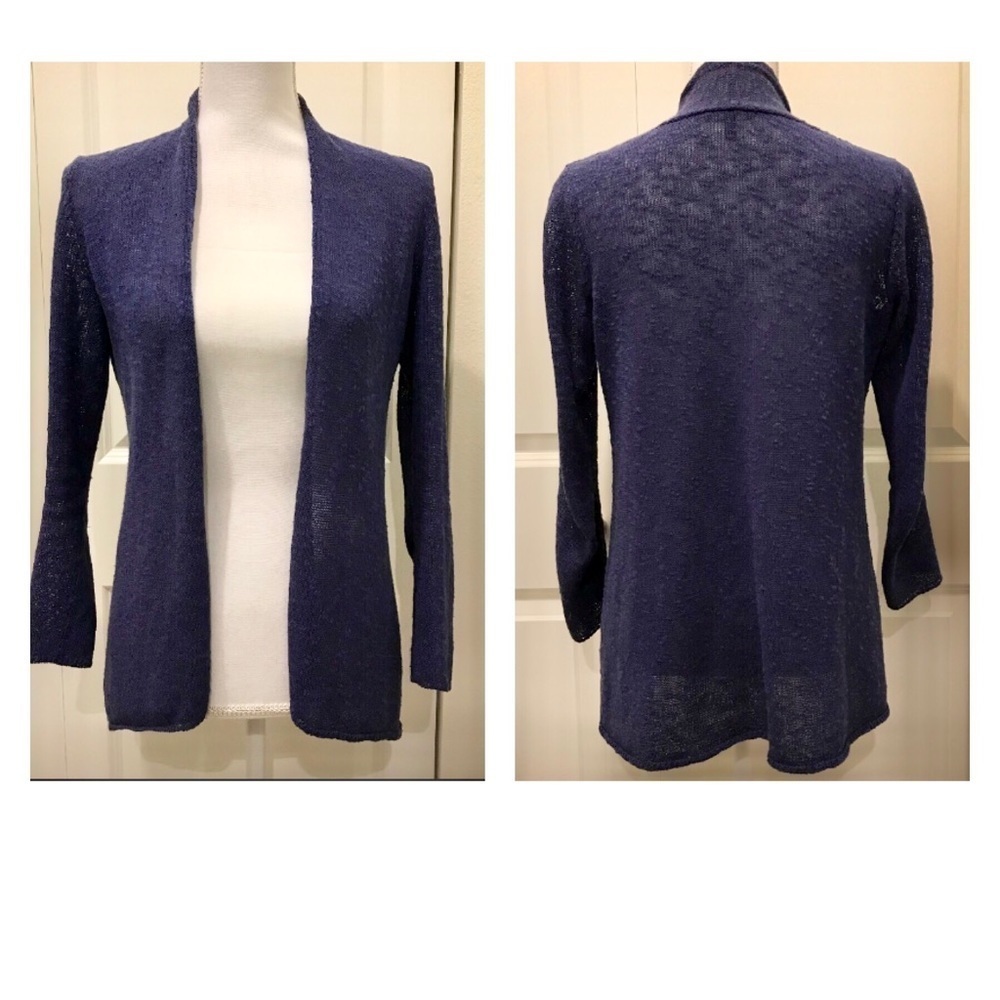 EILEEN FISHER Petite Cardigan Sweater in Purple
